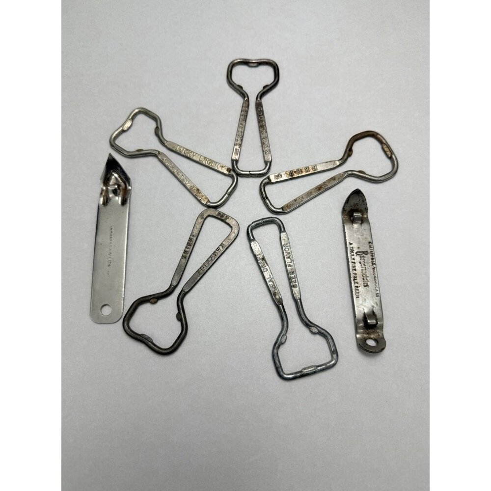 Vintage Beer Bottle Opener Lot Metal Advertising Openers Bar Breweriana Set